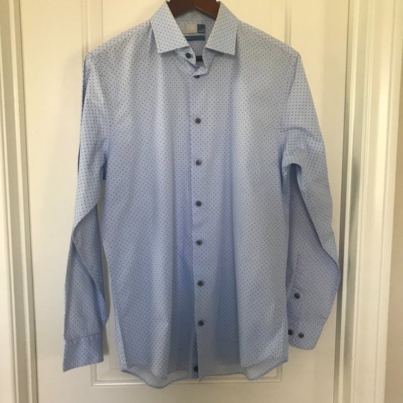 4th Union Blue Dotted Dress Shirt 